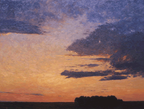 sunset: tangerine and cobalt